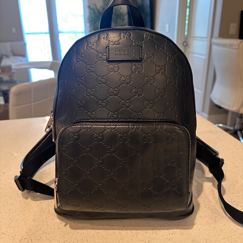 Guccissima Small Black Backpack - image 3